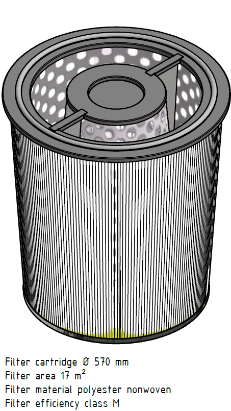 EIT-130-11868 air filter 570/465 x 605mm, 17m²