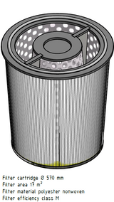 EIT-130-11868 air filter 570/465 x 605mm, 17m²