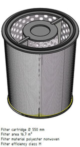 EIT-130-63875 filter cartridge  550/465 x 605mm,16,7m²