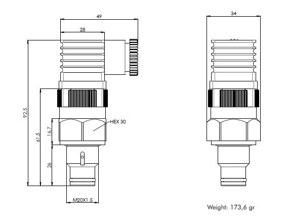 EY2 differential pressure switch 2,7 bar