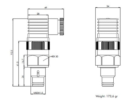 EY2 differential pressure switch 2,7 bar