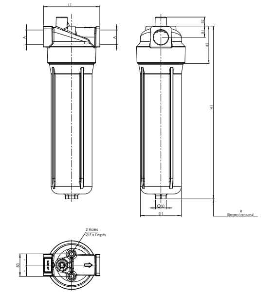 F050DMD0029G25B3B60000S0 in-line filter (pressure line)