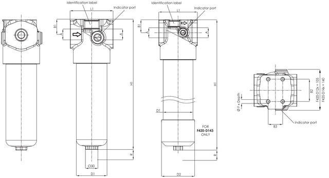 F420D140G03ABB5DWV05 in-line filter (pressure line)