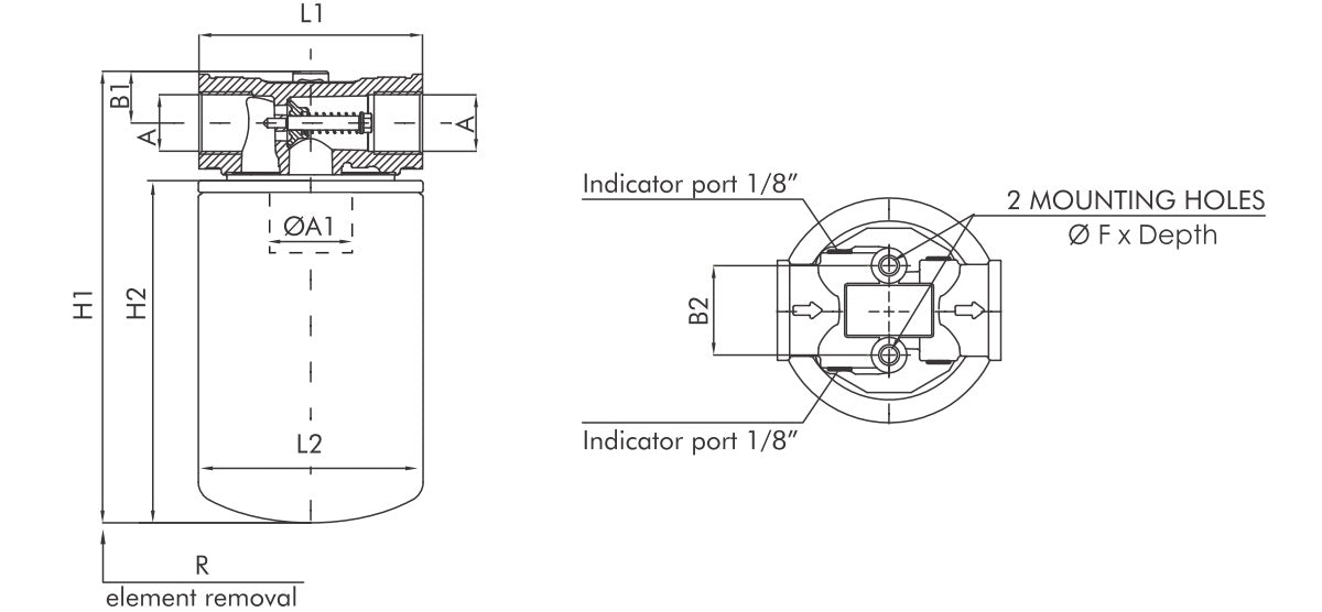 FA111G10BB4RMPB Inline spin-on filter