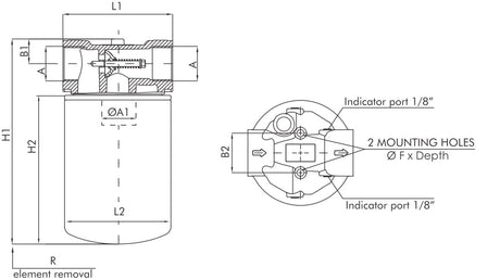 FA120T125BB6SMPS SpinOn suction filter