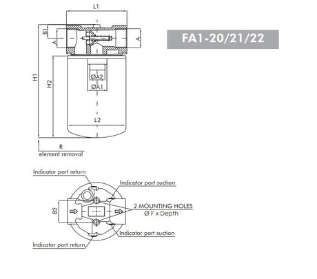 FA121000BB6S000 filter head