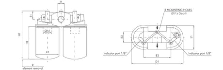 FA140T60BB7SS1 Inline spin-on filter