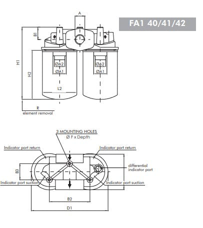 FA141G10BB7R000 In-line filter (return line filter)