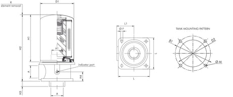 FA221G25BMBB7R9 Inline spin-on tank top return filte