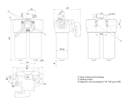 FDD040XD040000BB5DS000S0 in-line filter housing (pressure line)