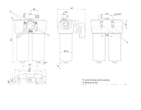 FDD040XD250000BB70W000 in-line filter housing (pressure line)