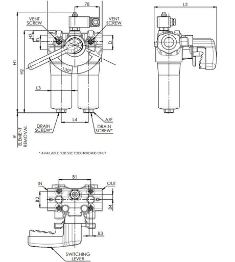 FDD040XD250T100ABB70S000S0 in-line filter (pressure line)
