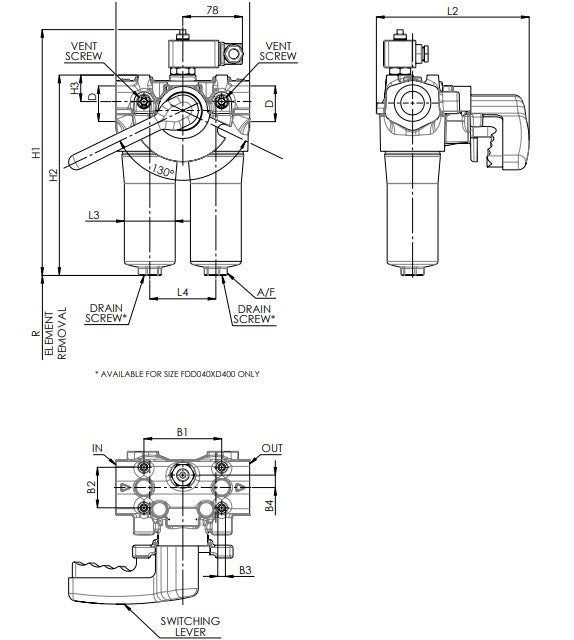 FDD040XD250T100ABB70S000S0 in-line filter (pressure line)