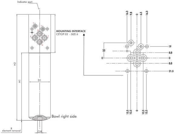 FDMD108G10BBDWVX5 Modular inline high pressure filter