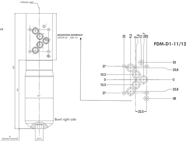 FDMD112G06BBDS000 in-line filter (pressure line)