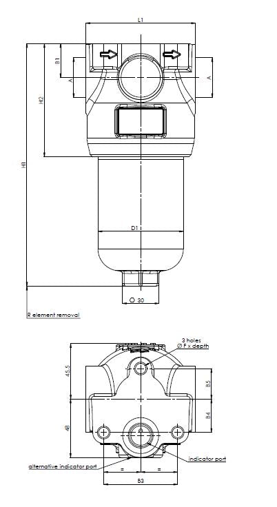 FH420D125G25ABB3D0S000S0 in-line filter (pressure line)