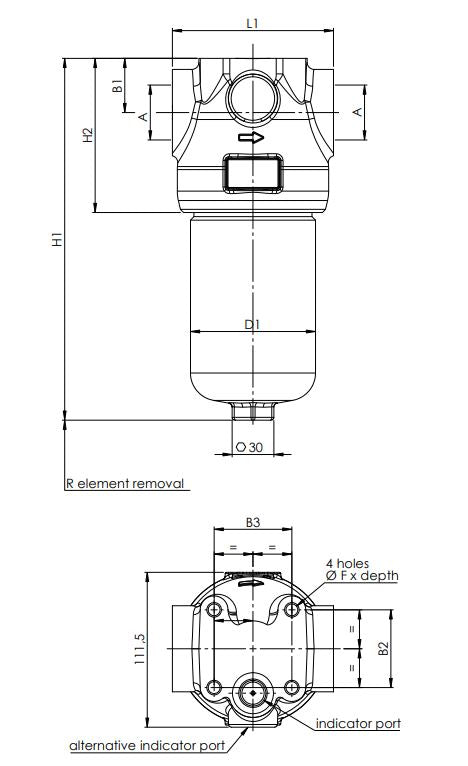 FH420D135G06BBB500S000S0 in-line filter (pressure line)