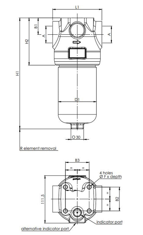 FH420D135G06BBB500S000S0 in-line filter (pressure line)