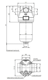 FH420D135G10ABB5D0S000S0 in-line filter (pressure line)