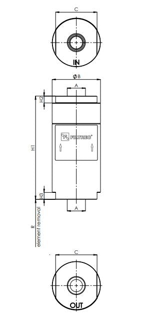 FHLCD102G10XB0B3S0 hydraulic filter in-line