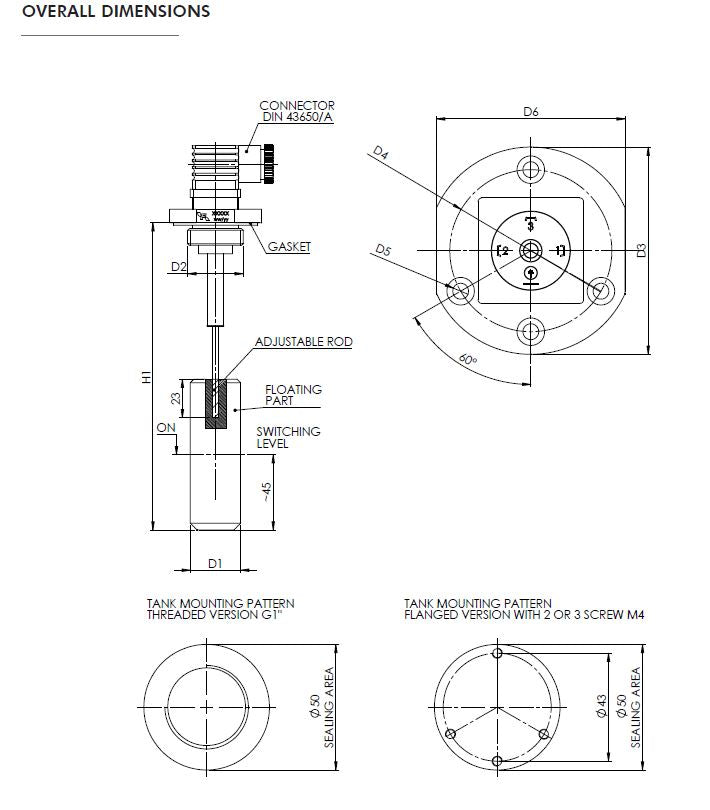 FLA1000 Electromagnetic level switch - spdt