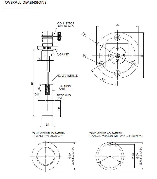 FLA1000 Electromagnetic level switch - spdt
