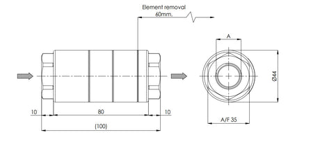 FLC1S25BB2 hydraulic filter in-line