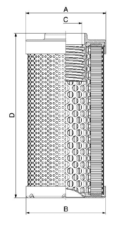 FO-0400 hydraulic filter element