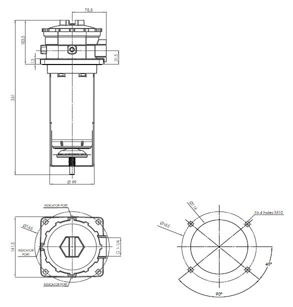 FS531C10BB600B0T000S0 in-line filter (suction filter)