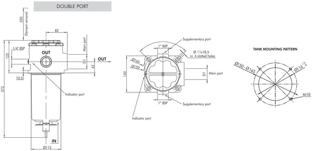 FS741T125BC600P00 Suction filter FS-7