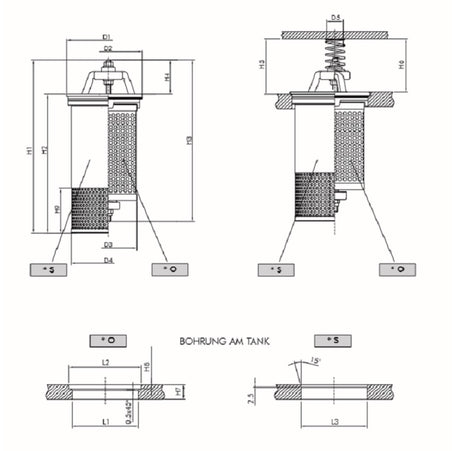 FVR731G25BBMS Return filter inserts