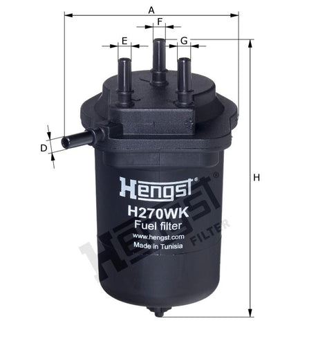 H270WK fuel filter in-line
