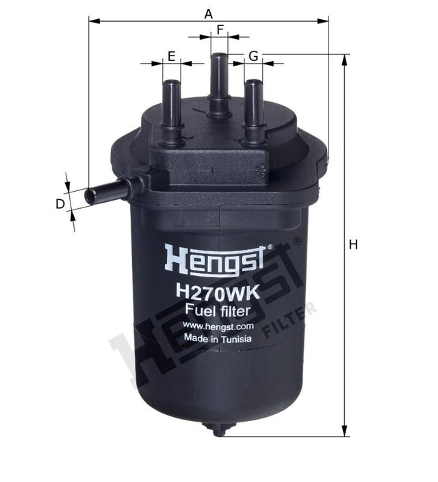 H270WK fuel filter in-line
