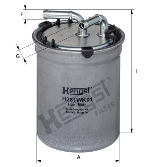 H281WK01 fuel filter in-line