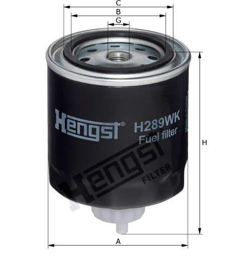 H289WK fuel filter spin-on