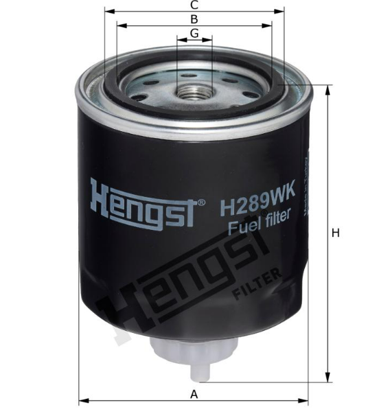 H289WK fuel filter spin-on