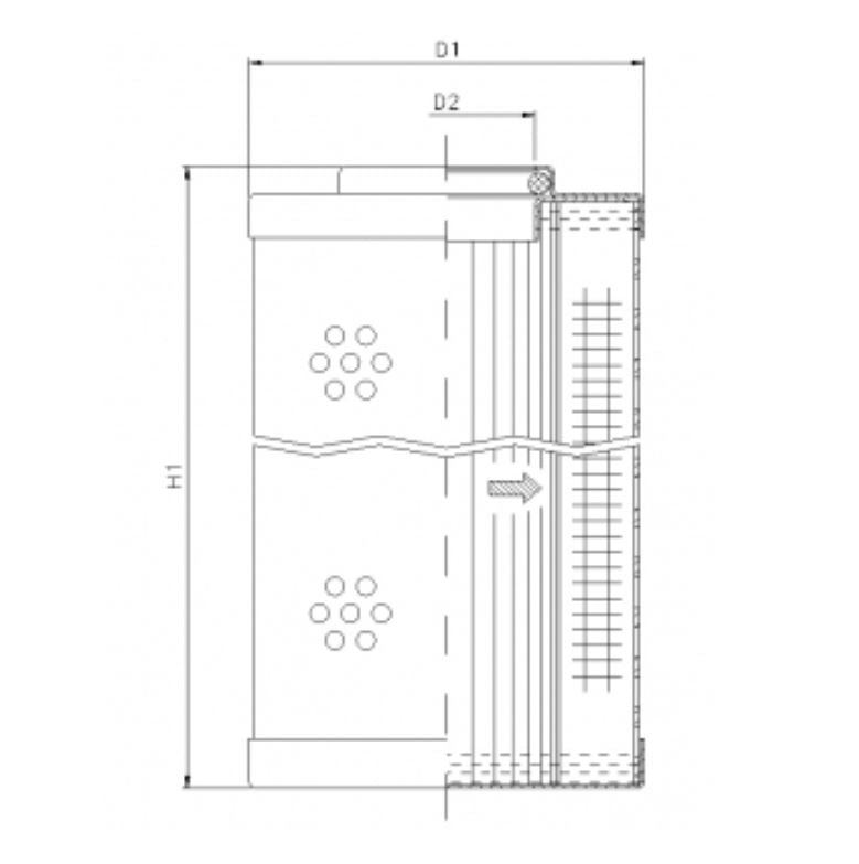 H322C10B hydraulic filter element