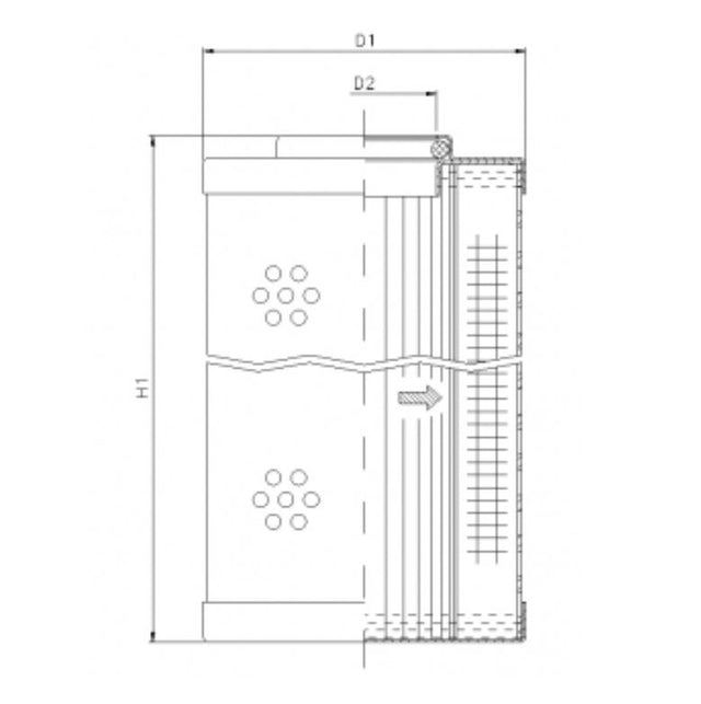 H322C10B hydraulic filter element