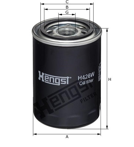 H426W oil filter spin-on