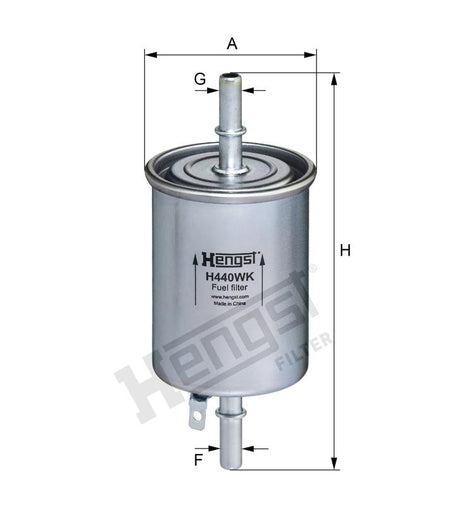 H440WK fuel filter in-line