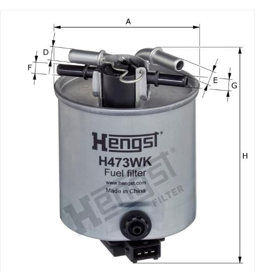 H473WK fuel filter in-line
