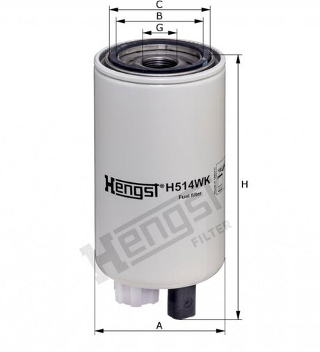 H514WK D695 fuel filter element
