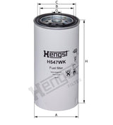 H547WK D424 fuel filter spin-on