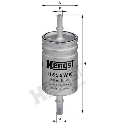 H555WK fuel filter in-line
