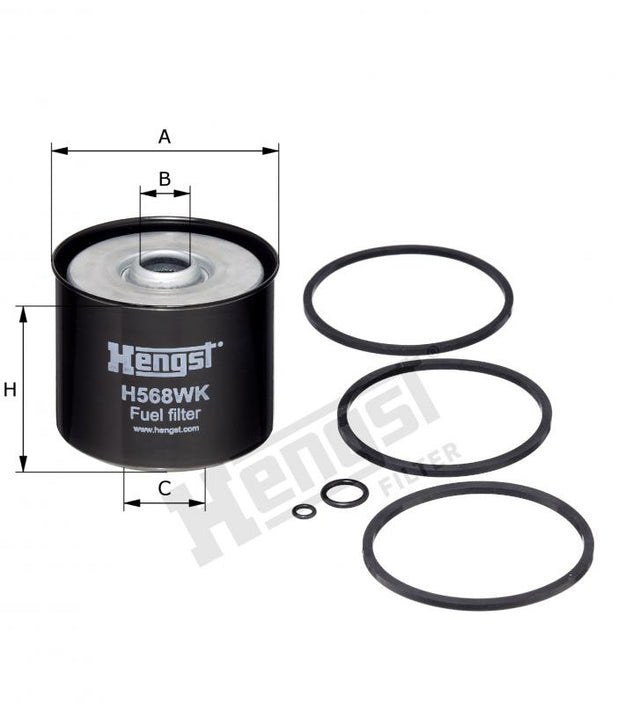 H568WK D498 fuel filter spin-on