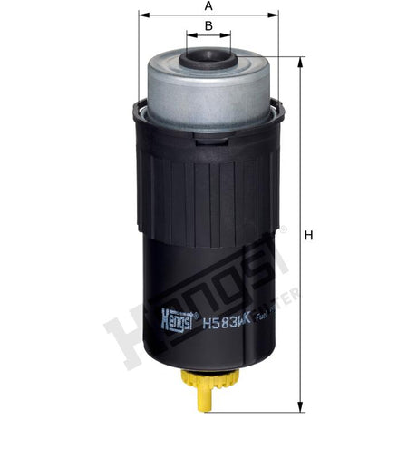 H583WK fuel filter spin-on