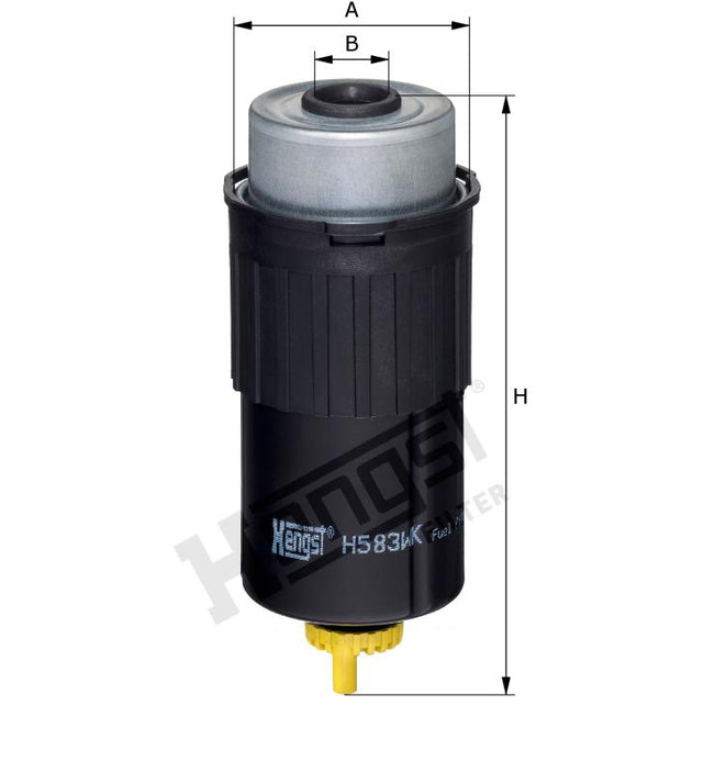 H583WK fuel filter spin-on