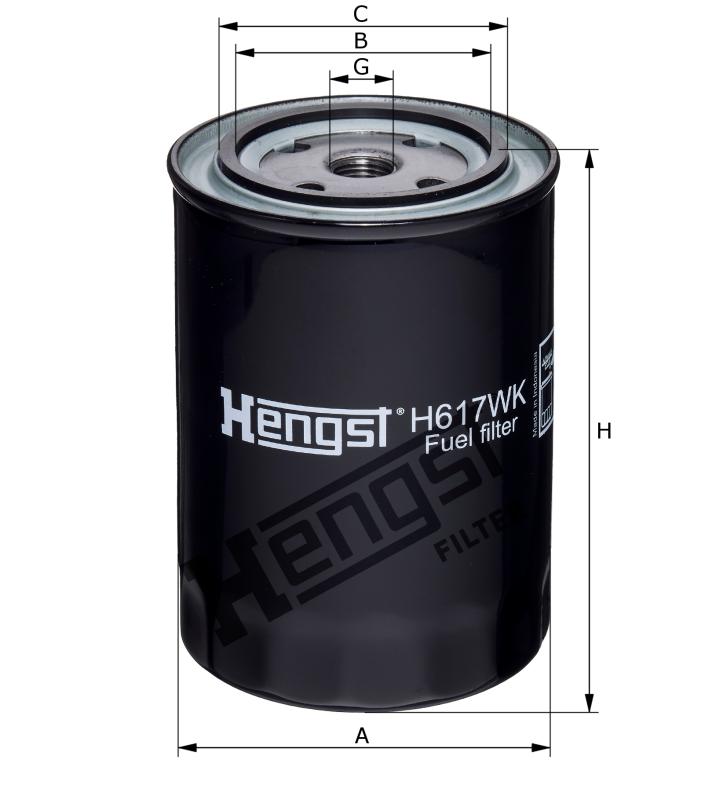 H617WK D725 fuel filter spin-on