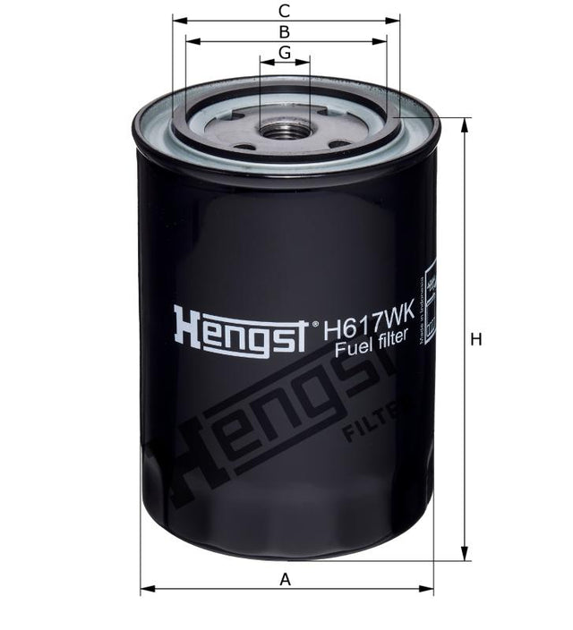 H617WK D725 fuel filter spin-on