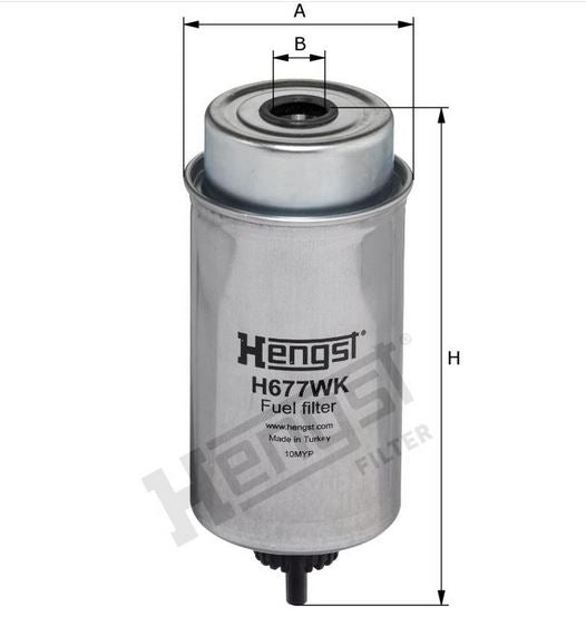 H677WK fuel filter spin-on
